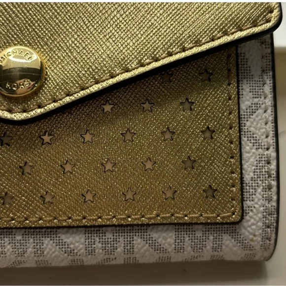 Michael Kors Gold and White Wristlet - Picture 7 of 7